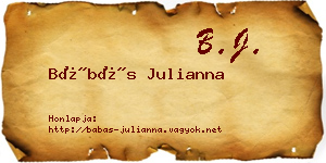 Bábás Julianna névjegykártya