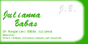 julianna babas business card